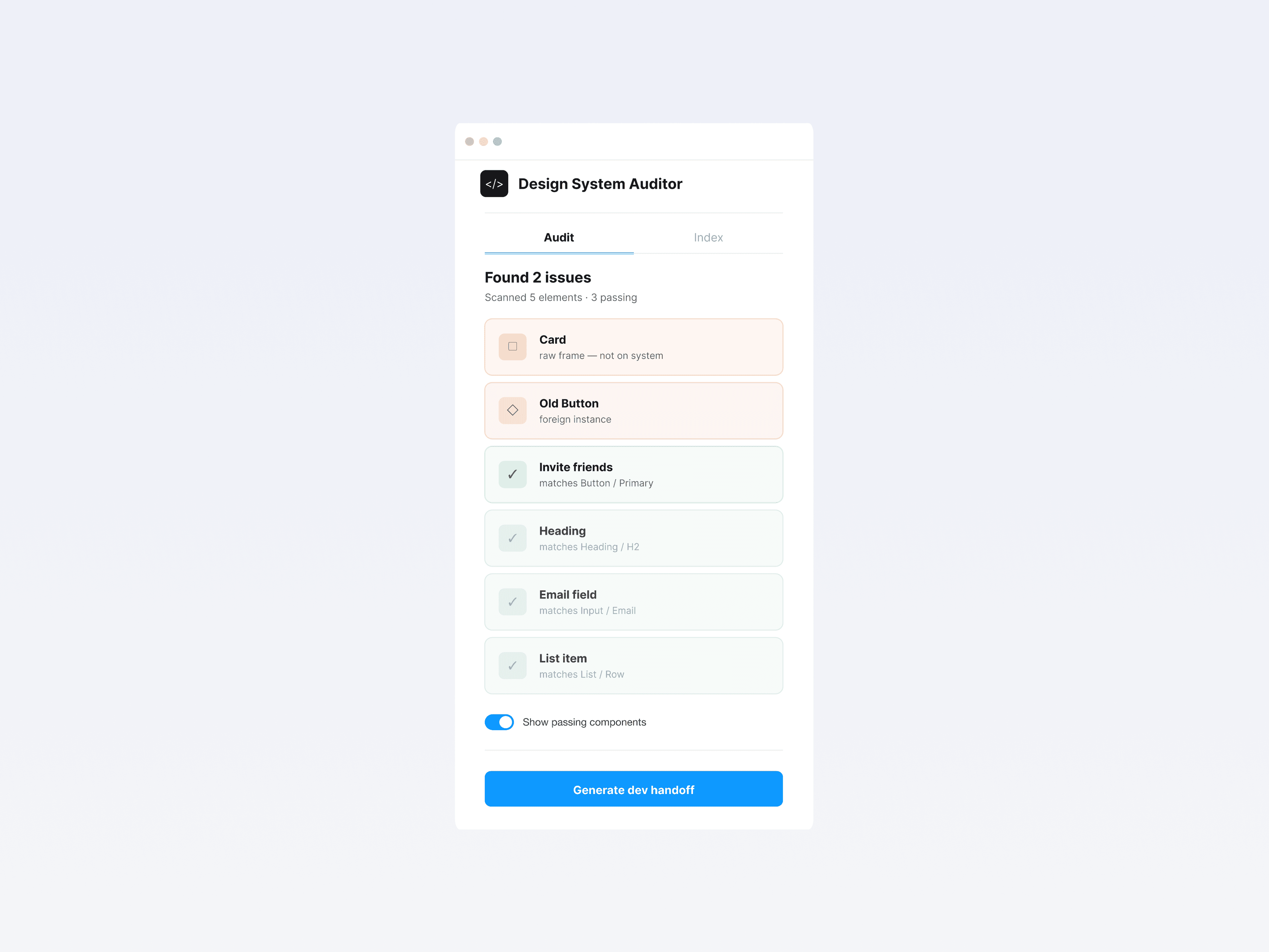 Auditing our way onto a new design system