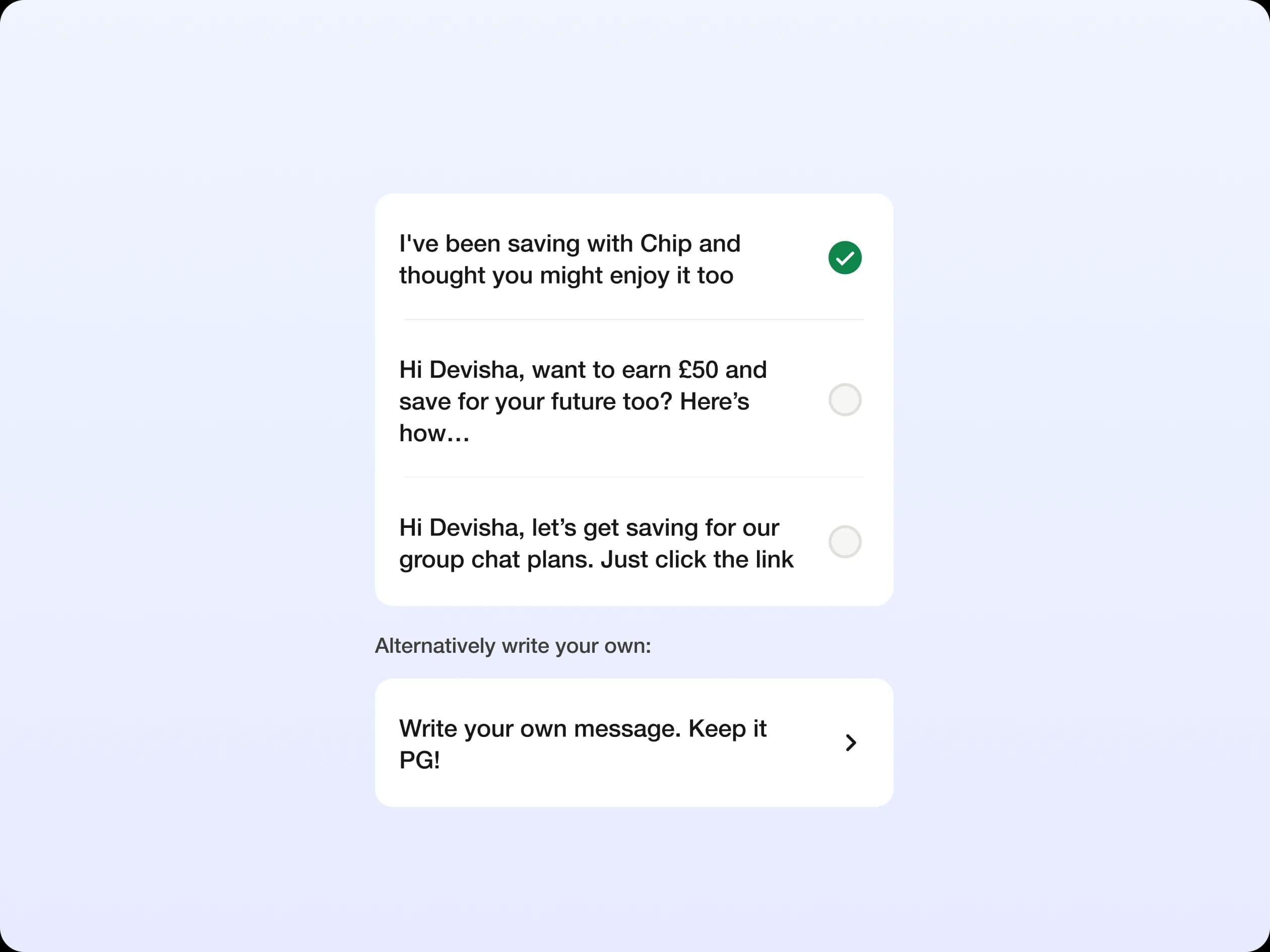 Personalized Messaging